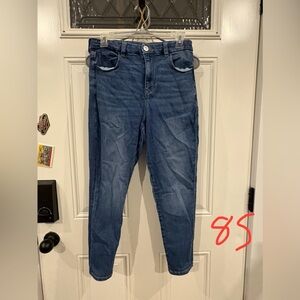 American Eagle High Rise Jeggings/Skinny Jeans Medium Wash Size 8S